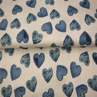 25292-02 ''Jeans Hearts'' print