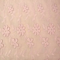 17690-12 ''Darling Daisy Embroidery'' - Baby Pink