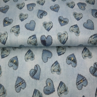 25292-09 ''Jeans Hearts'' print