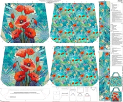 25036 ''Poppy Adventure'' Bag Panel