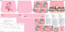 25042 ''Pink Diner'' Kids Bag panel