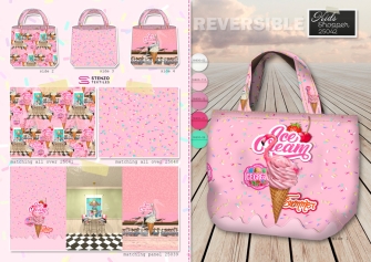 25042 ''Pink Diner'' Kids Bag panel