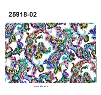 25918-02 ''Paisley Waterpaint'' print