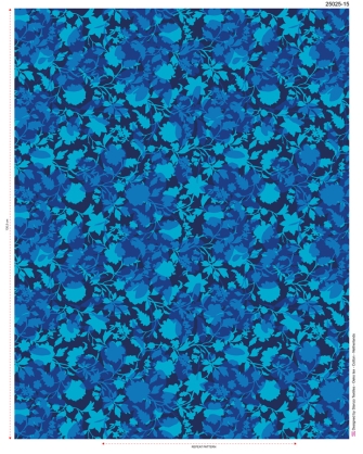 25025-15 ''Floral Blocking'' print