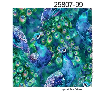 25807-99VI "peacock in the fields"