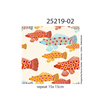 25219-02 ''Dotted Fish'' print