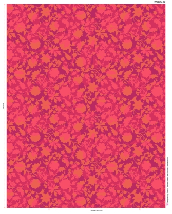 25025-12 ''Floral Blocking'' print