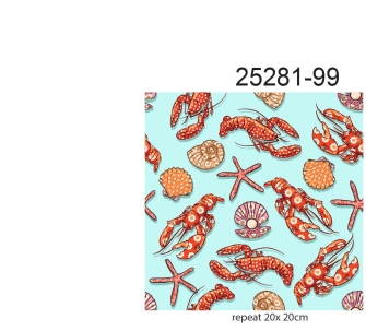 25281-99 ''Fancy Seafood'' print