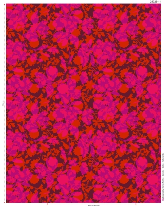 25025-11 ''Floral Blocking'' print