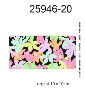 25946-20 ''Pastel Flowers'' print