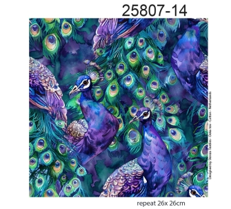 25807-14VI "peacock in the fields"