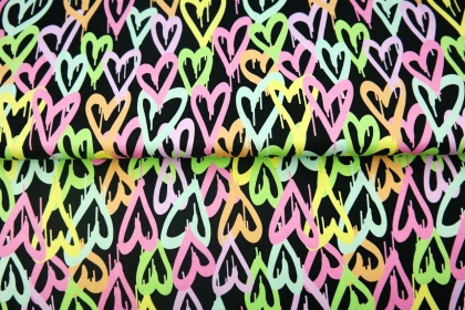 25943-20 ''Pastel Hearts'' print