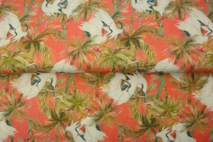 25304-11LI "Tropical garden" printed linen