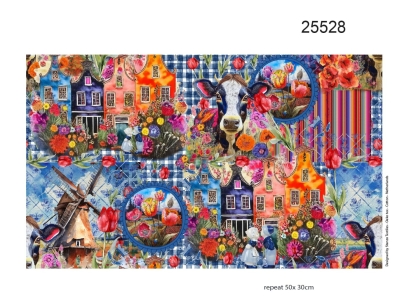 25528 "Holland Glory "printed canvas