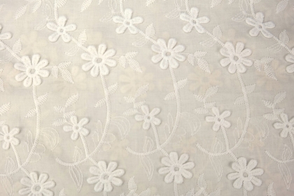 17690-22 ''Darling Daisy Embroidery'' - Offwhite