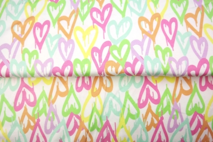 25943-02 ''Pastel Hearts'' print