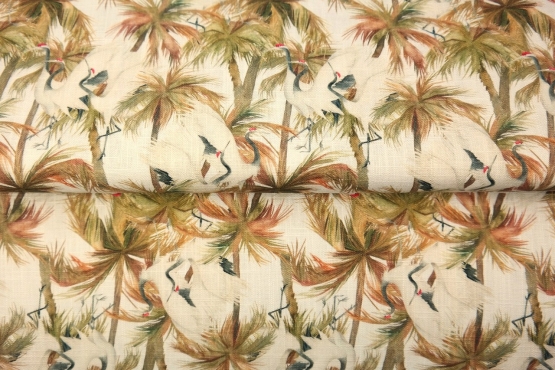 25304-02LI "Tropical garden" printed linen