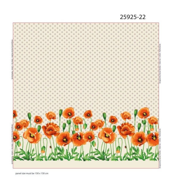 25925-22 ''Poppy Field on a Summer Day'' panel