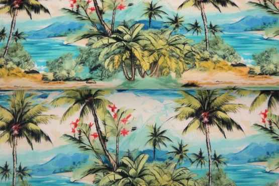 25750-09CV "Hawaii Holiday'' Cotton voile