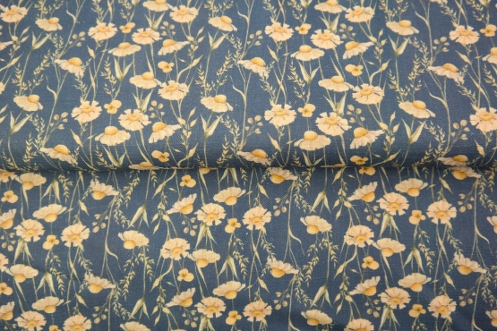 25312-15LI "Daisy flower world" printed linen